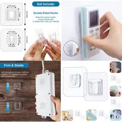 Double sided Adhesive Wall Hooks (10pair set)