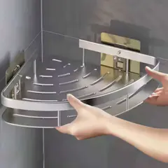 Aluminum Alloy Corner Corner Shape / Square Shelf Shampoo Rack
