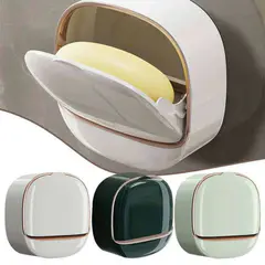 (1Pcs)Wall-mounted household soap holder drain with