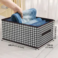 (1Pcs)Printed Cloth Organizer Box