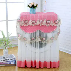 Lace Ruffles Floral Washing Machine Cover