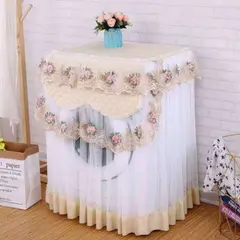 Lace Ruffles Floral Washing Machine Cover