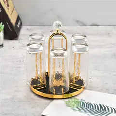 360 Degree Rotating Dining Table Glass holder Rack