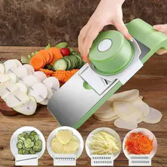 5 In 1 Stainless Steel Multifunctional Safe Fruit Vegetable Slicer Cutter