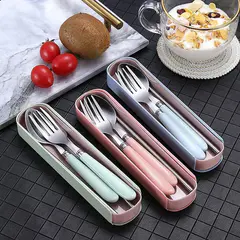 (1Box)Chopstiks Spoon Set With Storage Box