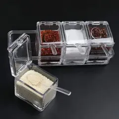 4Pcs Acrylic Seasoning Box