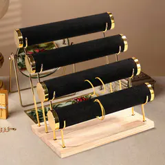 4-Layer Jewelry Rack Wooden Bracelet Holder