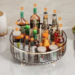 (White)360-Degree Rotating Perfume/Cosmetic Organizer
