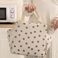 Portable Corduroy Lunch Bag