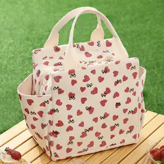 Portable Corduroy Lunch Bag