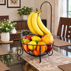 Fruit basket with Banana hanger hook
