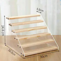 (6 Layer)Wooden & Acrylic Multi-Layer Display Stand