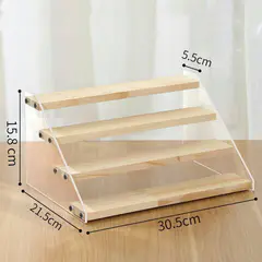 (4Layer)Wooden & Acrylic Multi-Layer Display Stand