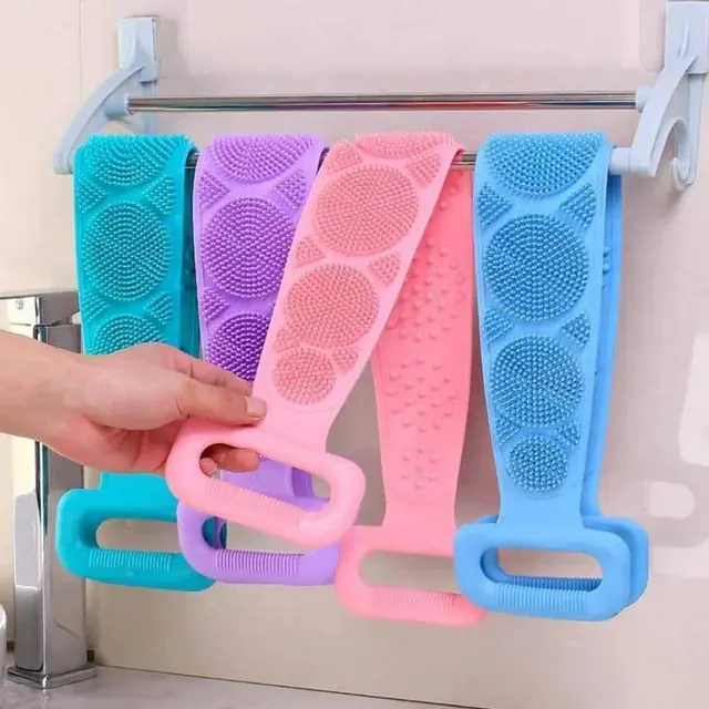 Silicone Toilet Cleaning Brush - (১পিস) Bath Shower Silicone Scrubber Brush