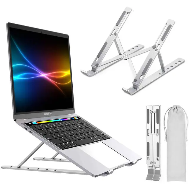360 Adjustable Cell Phone Stand - Portable Aluminium Folding Laptop Stand