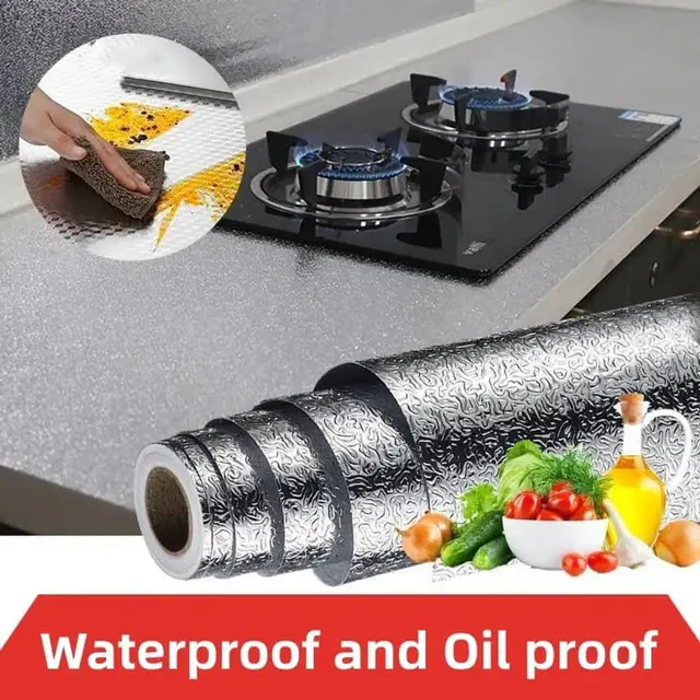 5Pcs Stainless Steel Mixing Bowls Set with Lids - ‘Kitchen Oil-Resistant Sticker'(৩ মিটার = ৯.৮ ফিট)