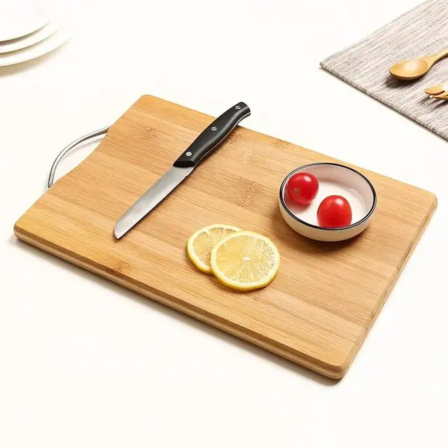 Manual Hand Press Fruit Juicer - Bamboo Chopping Board