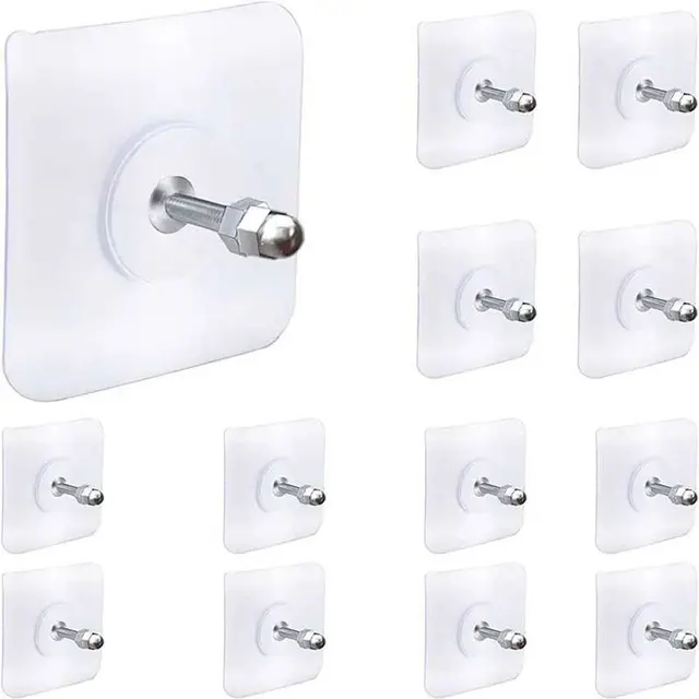 Adhesive Nails Wall Hooks - (২০ পিছ)ট্রান্সপারেন্ট ওয়াল হুক