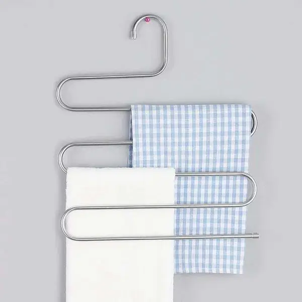 High Quality 5 layers S Shape Stainless Steel Pant and Clothe Hanger