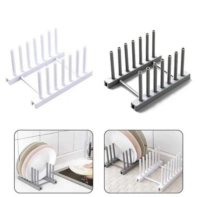 Flodable Plastic Plate Cups Stand Display Holder