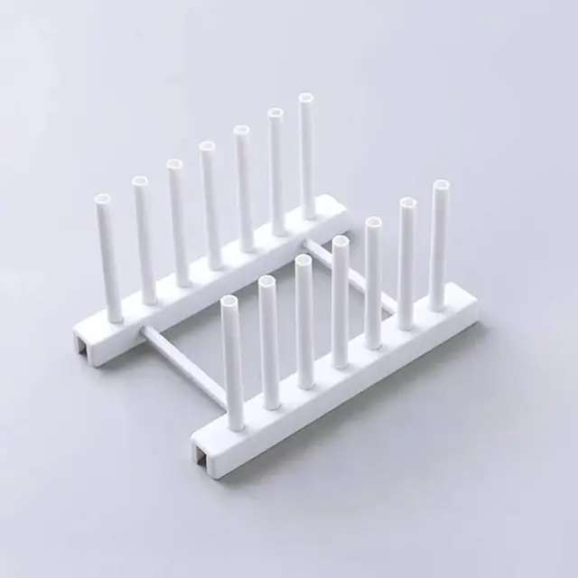 Flodable Plastic Plate Cups Stand Display Holder - white