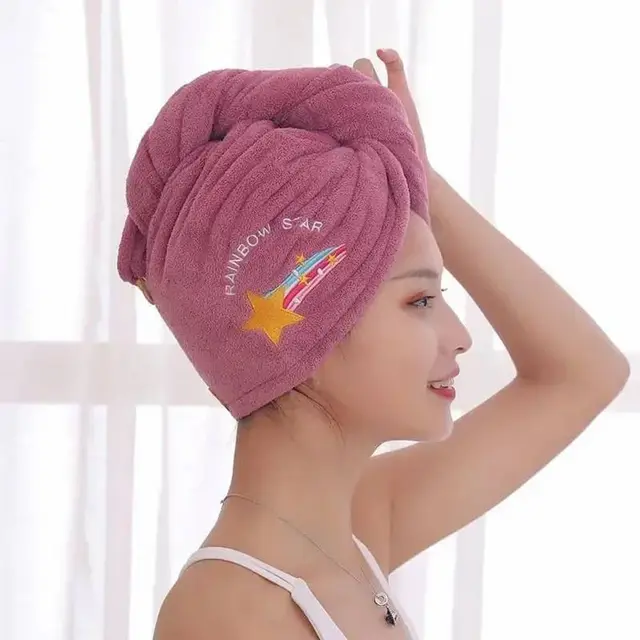 Hair Drying Towel. - purple