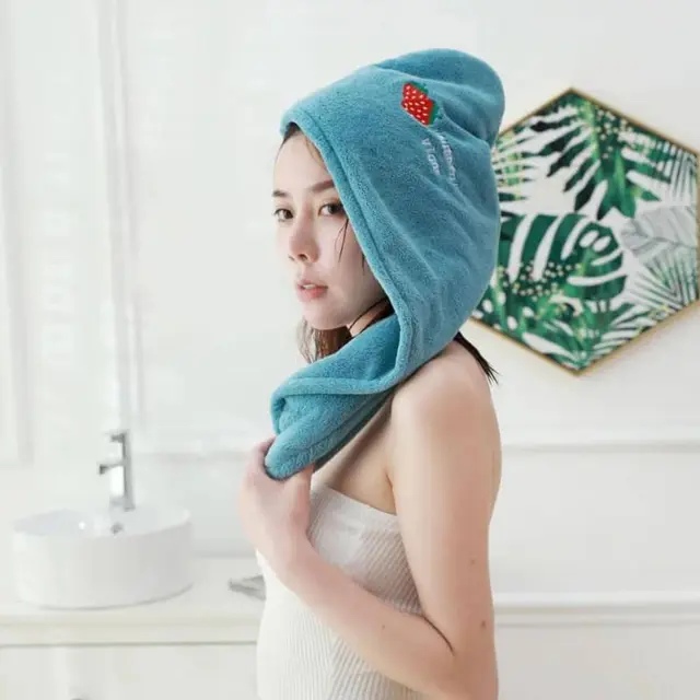 Hair Drying Towel. - green