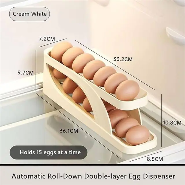 5 In 1 Stainless Steel Multifunctional Slicer - Automatic Roll-Down Egg dispenser🥚