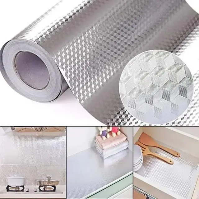 ডাবল লেয়ারের ম্যাজিক মাজুনি - Kitchen Oil-Resistant Sticker(৩ মিটার = ৯.৮ ফিট)