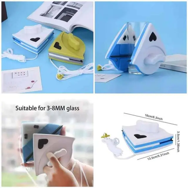 ডাবল লেয়ারের ম্যাজিক মাজুনি - Magnetic Window Cleaning Brush 