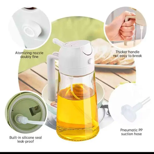 2 in 1 Oil Dispenser Bottle - (1Pcs)2 in 1 Oil Dispenser Bottle
