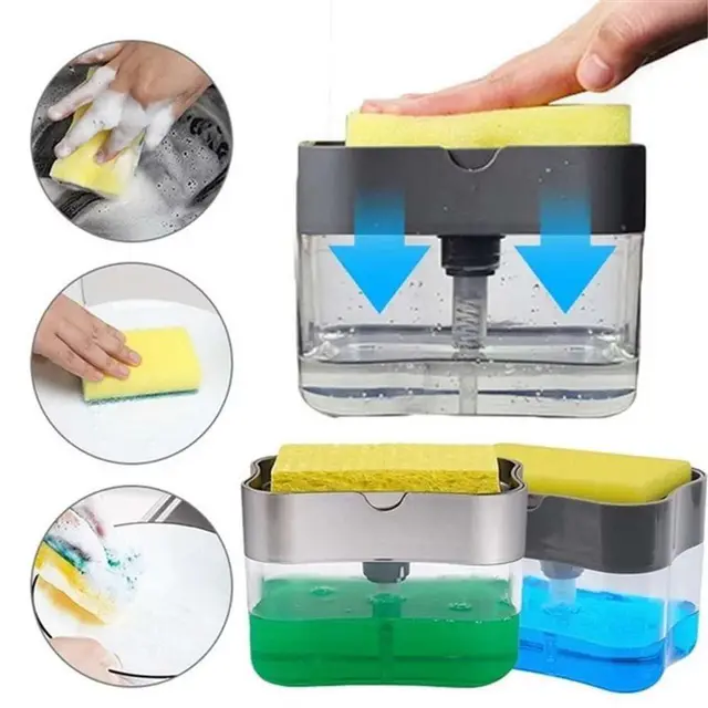 2-in-1 Sponge Rack Soap Dispenser