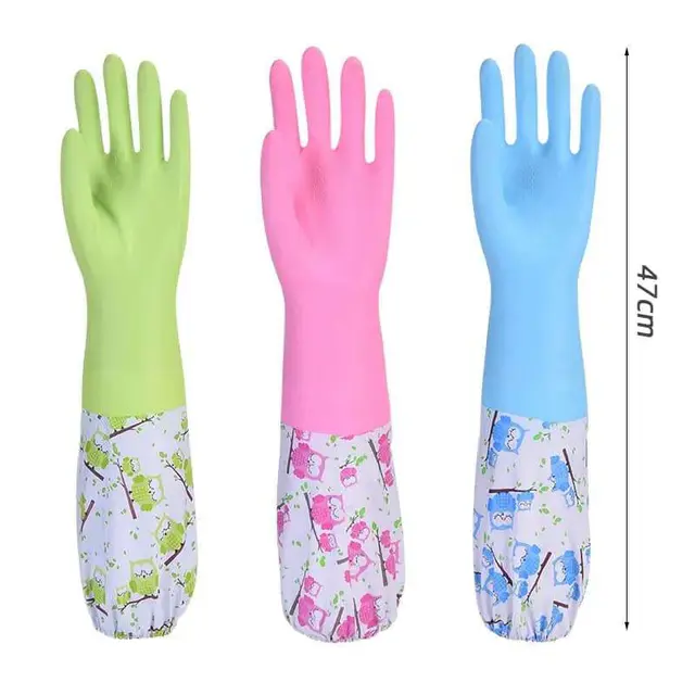 Long silicon hand gloves(With Foam)
