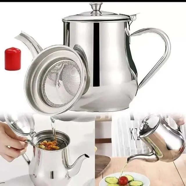 5 In 1 Stainless Steel Multifunctional Slicer - (750 ML)Stainless steel oil strainer pot/jar