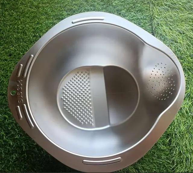 Rice Washing Strainer Bowl(Stainless Steel)