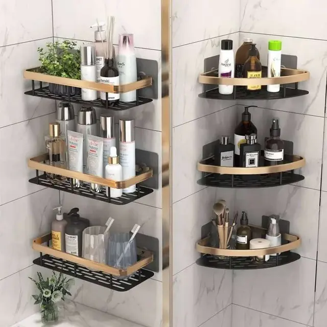 Aluminum Alloy Square Shelf Shampoo Rack