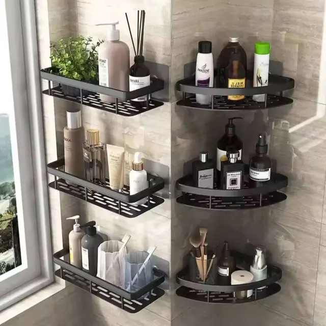 Aluminum Alloy Corner Shape Shampoo Rack