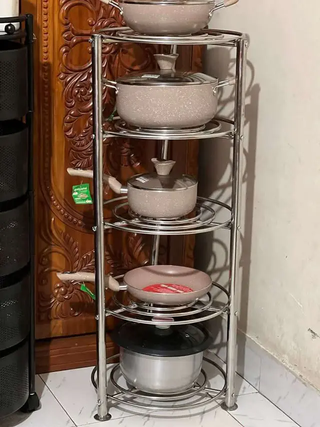 ৫ লেয়ারের স্টীলনেস স্টীল এর পাতিল স্ট্যান্ড