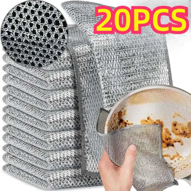 ডাবল লেয়ারের ম্যাজিক মাজুনি - (20pcs set)Multifunctional Non-scratch Wire Dishcloth