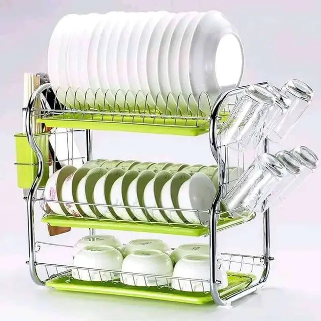ডাবল লেয়ারের ম্যাজিক মাজুনি - 3 Layer Kitchen Rack With 3 Tray