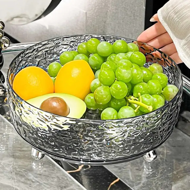 Light Luxury 3 & 4 Layer Transparent Acrylic Trolley Rack - (Black)360° Rotated Multipurpose Makeup Bottle Storage Box And Fruit