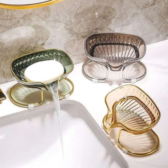Aluminum Alloy Corner Shape Shampoo Rack - (1Pcs)Bathroom Soap Dish Light Luxury Toilet Shower Soap Holder