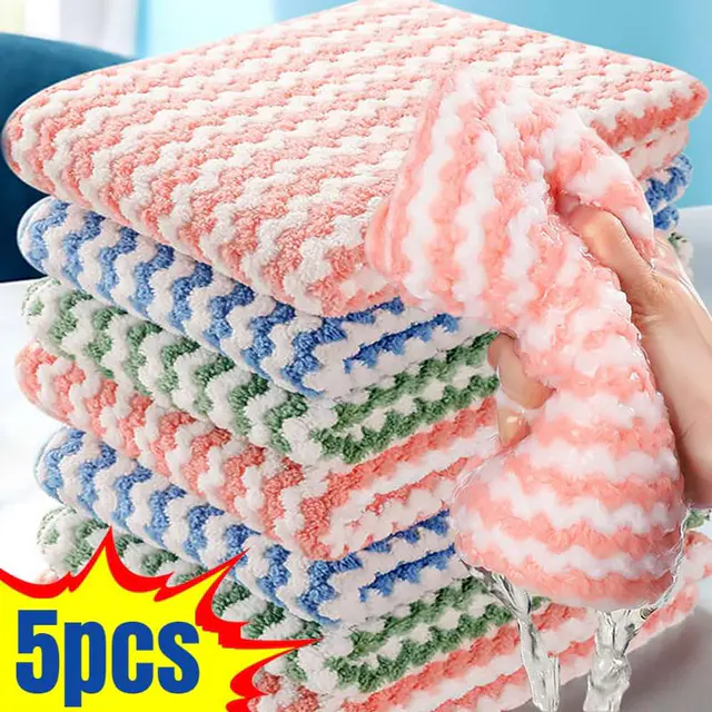 Kitchen Faucet Rack - (5Pcs)High Quality Microfiber Kitchen Towel
