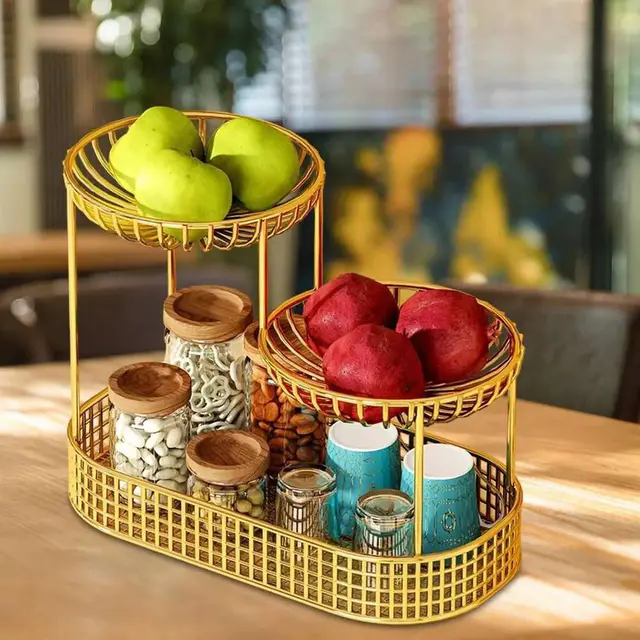 Microwave oven Dish Lid - 3 Tiers Fruit Basket Fruit Bowl