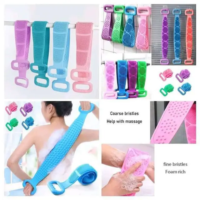 Steel Wall Holder Storager - (1Pcs)Bath Shower Silicone Scrubber Brush