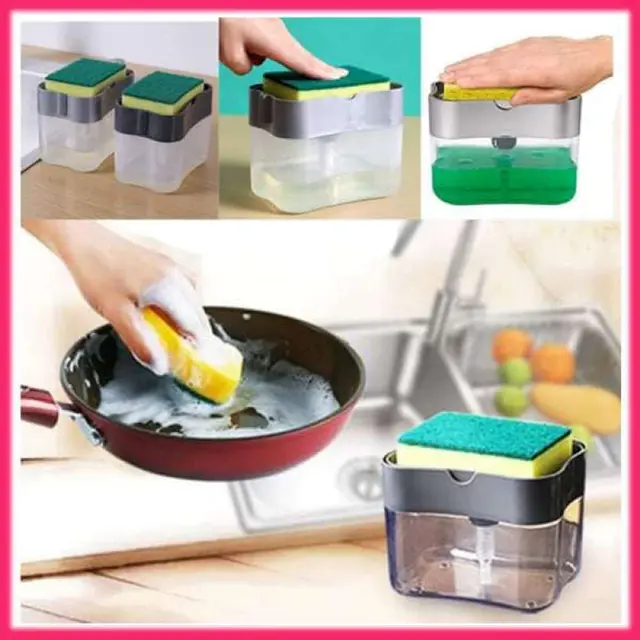 2 in 1 Oil Dispenser Bottle - 2-in-1 Sponge Rack Soap Dispenser
