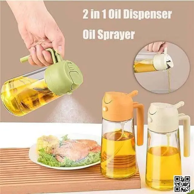 Water clean Filter Faucet tap - (1Pcs)2 in 1 Oil Dispenser Bottle