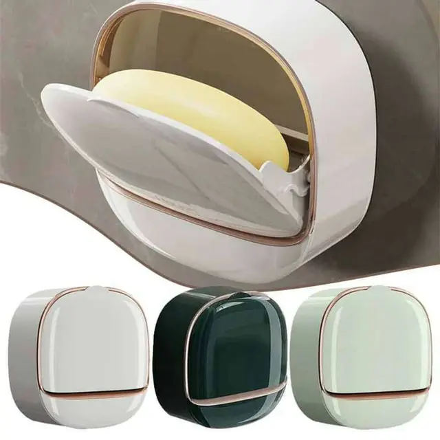 Aluminum Alloy Square Shelf Shampoo Rack - (1Pcs)Wall-mounted household soap holder drain with