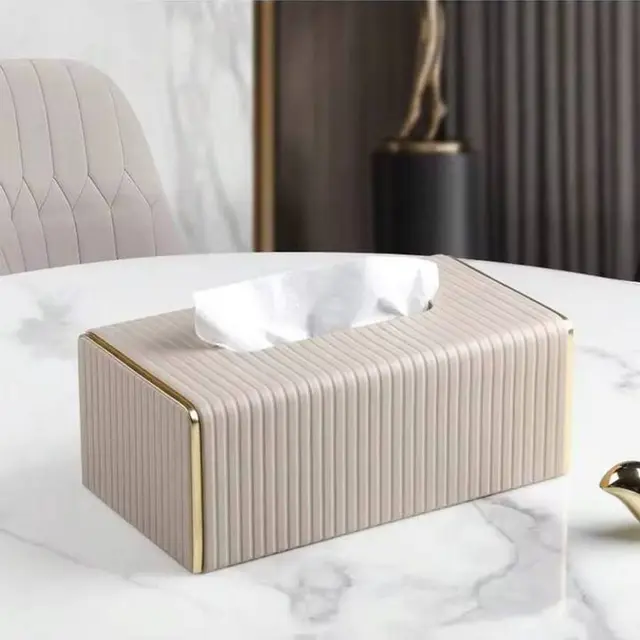 Luxury European Style Tissue Box - (Beige)Luxury European Style Tissue Box