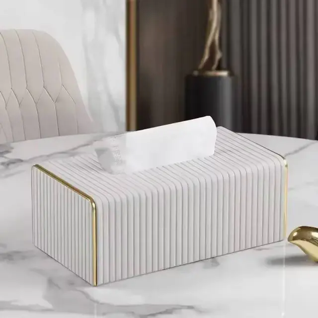 Luxury European Style Tissue Box - (White )Luxury European Style Tissue Box